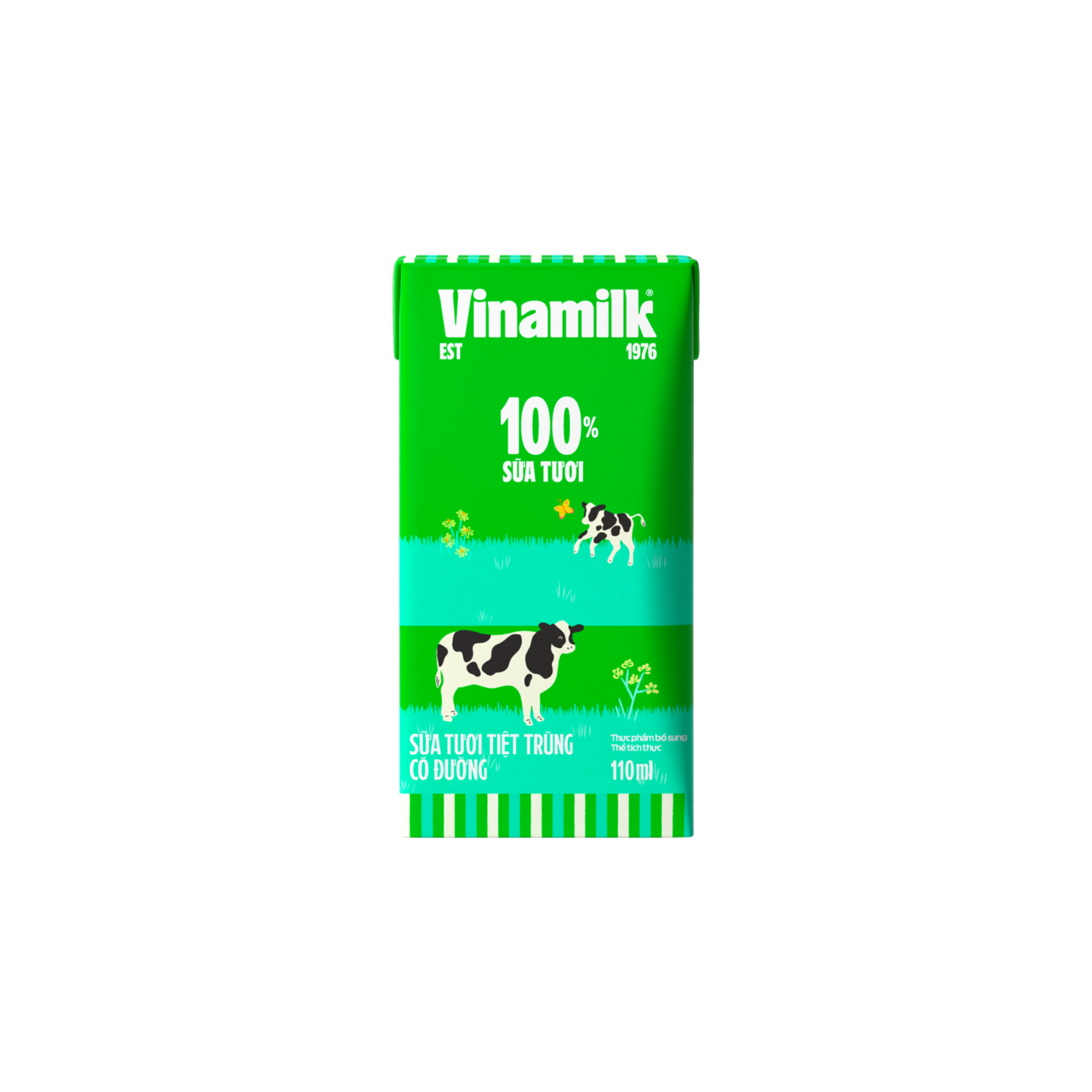 Sữa tươi tiệt trùng 100% Có đường 110ml Thùng 48 hộp