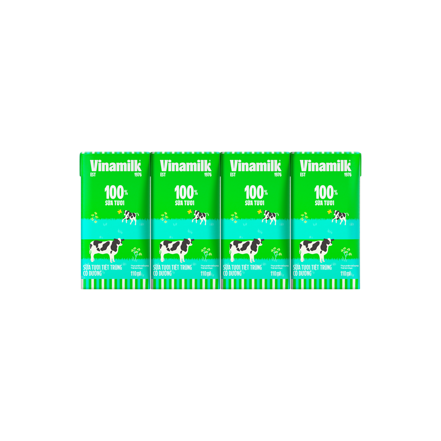 Sữa tươi tiệt trùng 100% Có đường 110ml