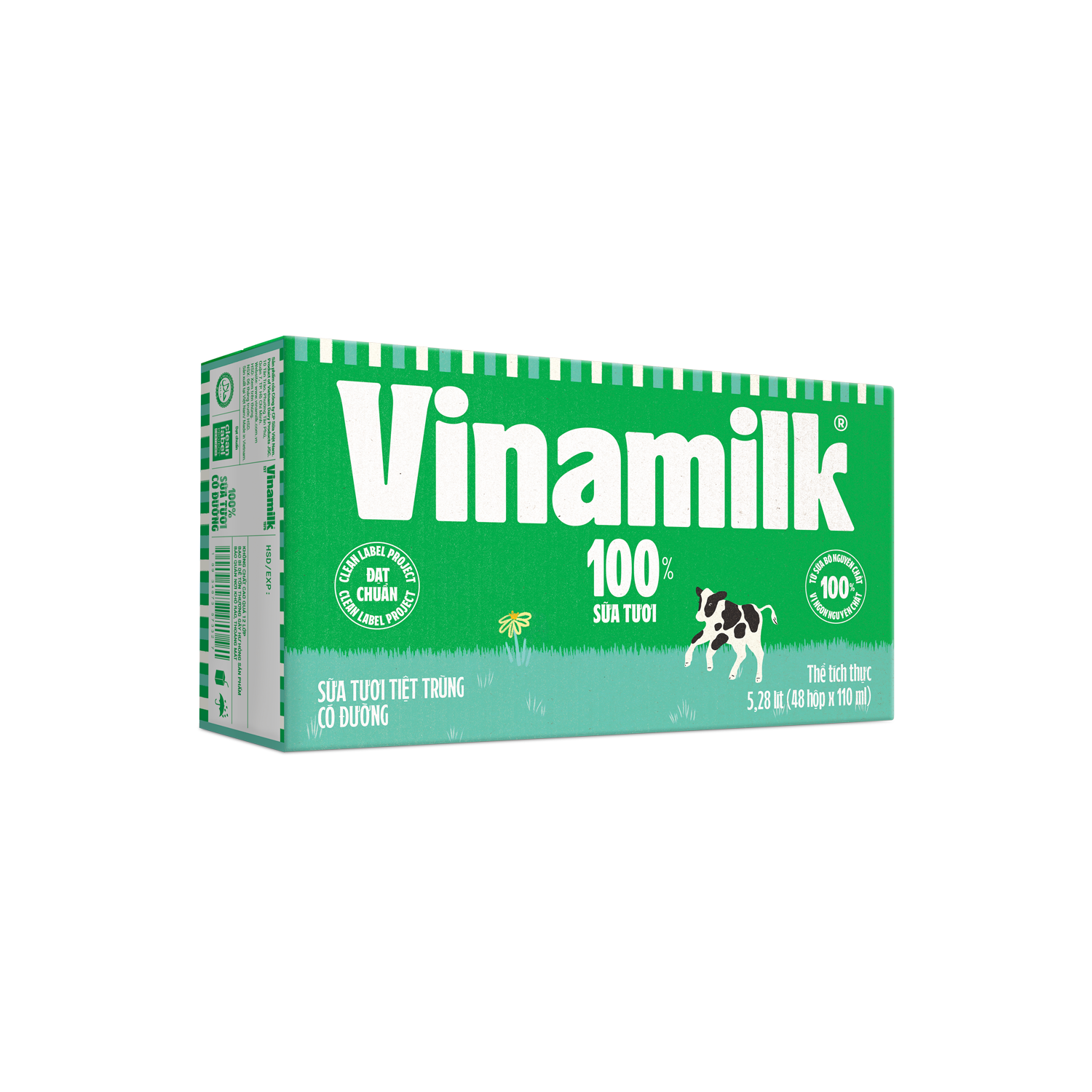 Sữa tươi tiệt trùng 100% Có đường 110ml