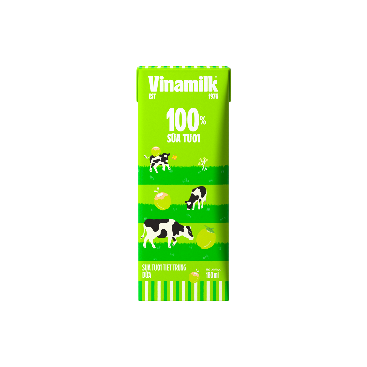 UHT Fresh Milk 100% Coconut 180ml Carton of 48 Boxes