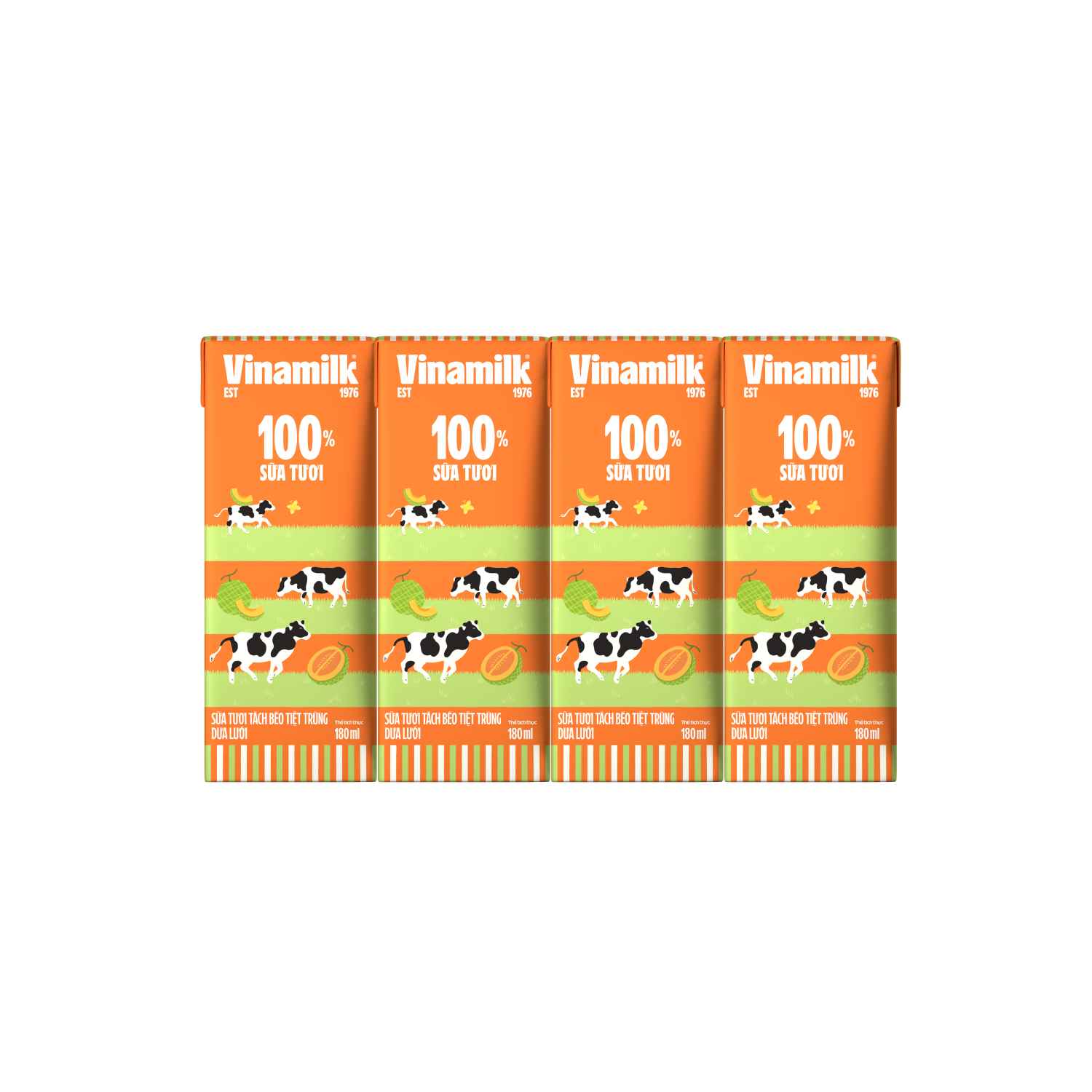 Sữa tươi tiệt trùng 100% Dưa lưới 180ml