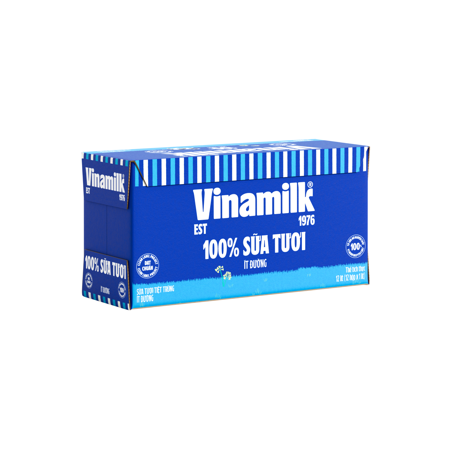 Sữa tươi tiệt trùng 100% Ít đường 1L