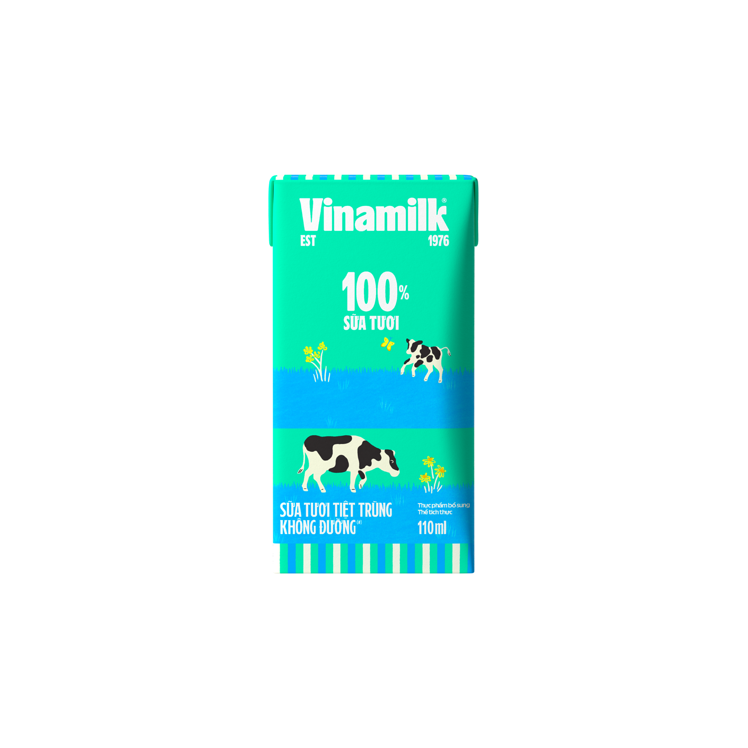 Sữa tươi tiệt trùng 100% Không đường 110ml Thùng 48 hộp