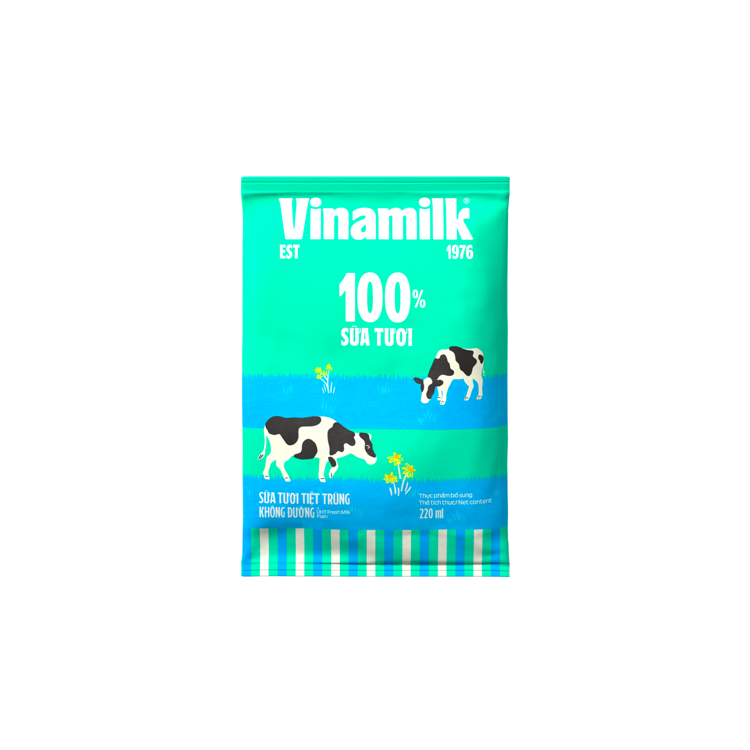 Sữa tươi tiệt trùng 100% Không đường 220ml