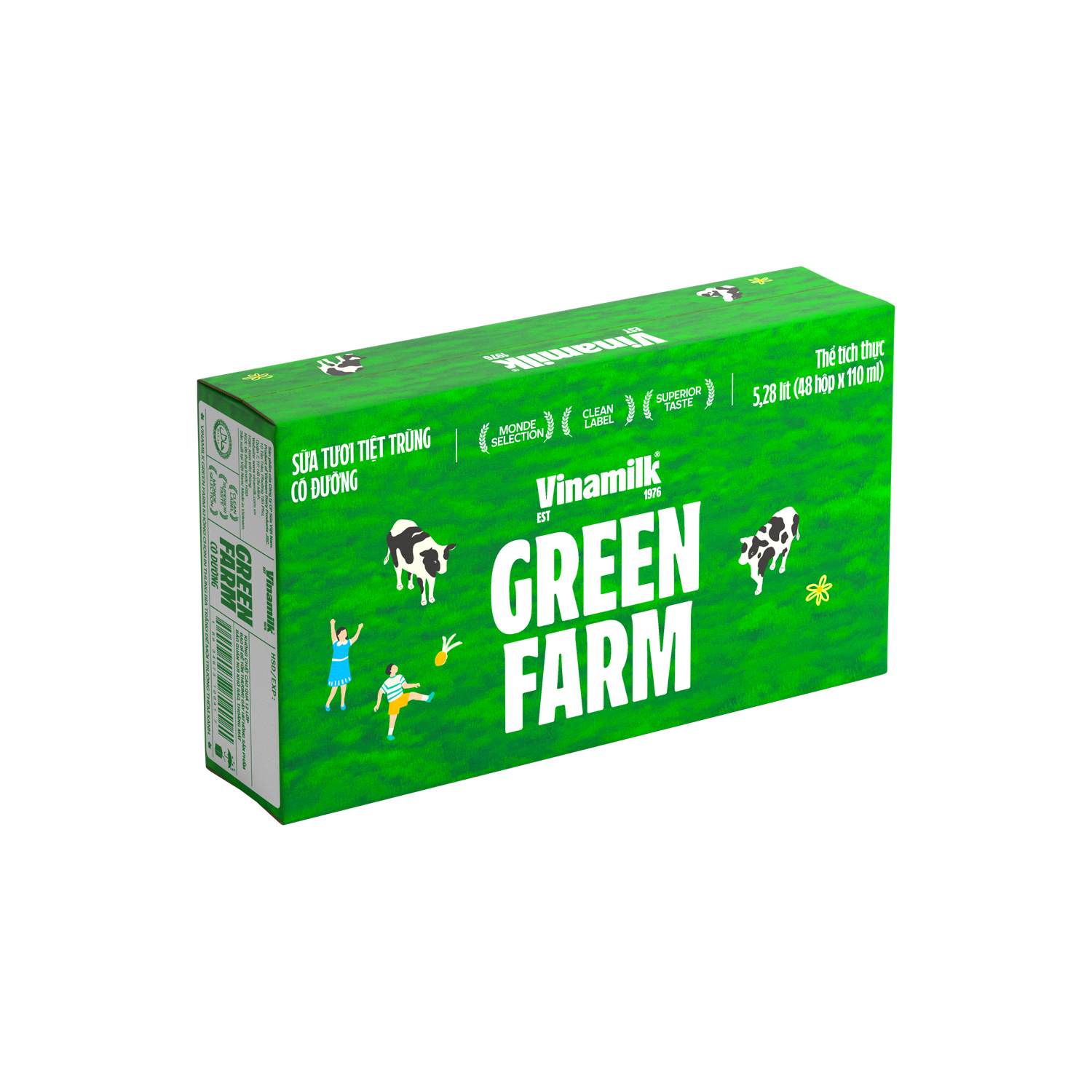 UHT Fresh Milk Green Farm Sweetened 110ml