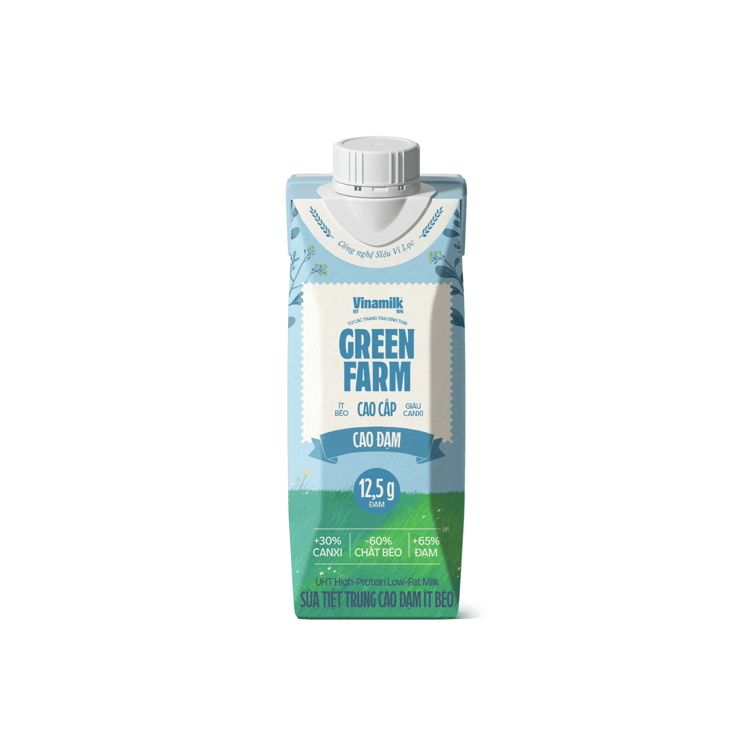 Sữa tươi tiệt trùng Green Farm Cao đạm ít béo 250ml
