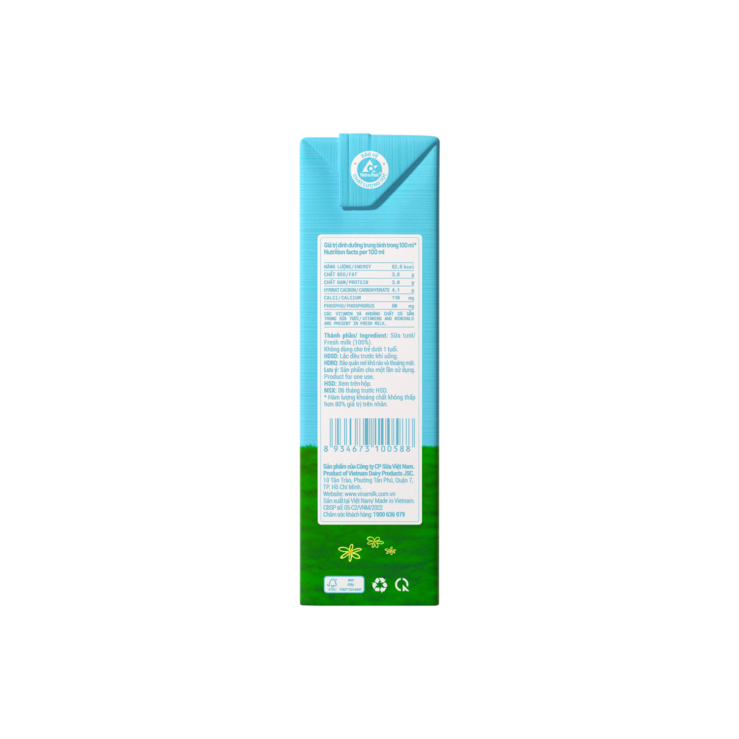 UHT Fresh Milk Green Farm Unsweetened 180ml