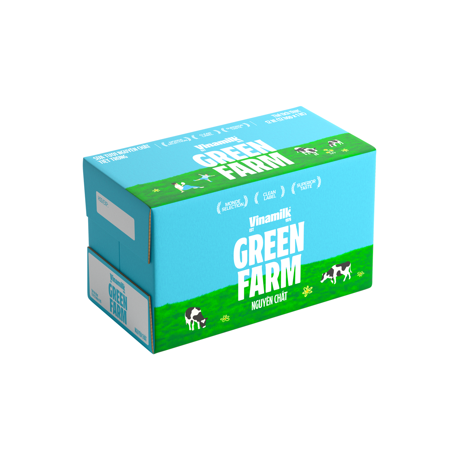 UHT Fresh Milk Green Farm Unsweetened 180ml