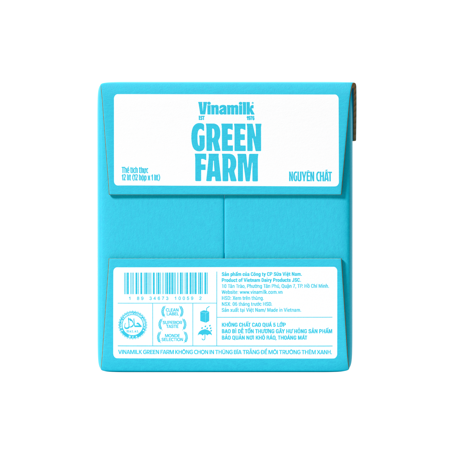 UHT Fresh Milk Green Farm Unsweetened 180ml