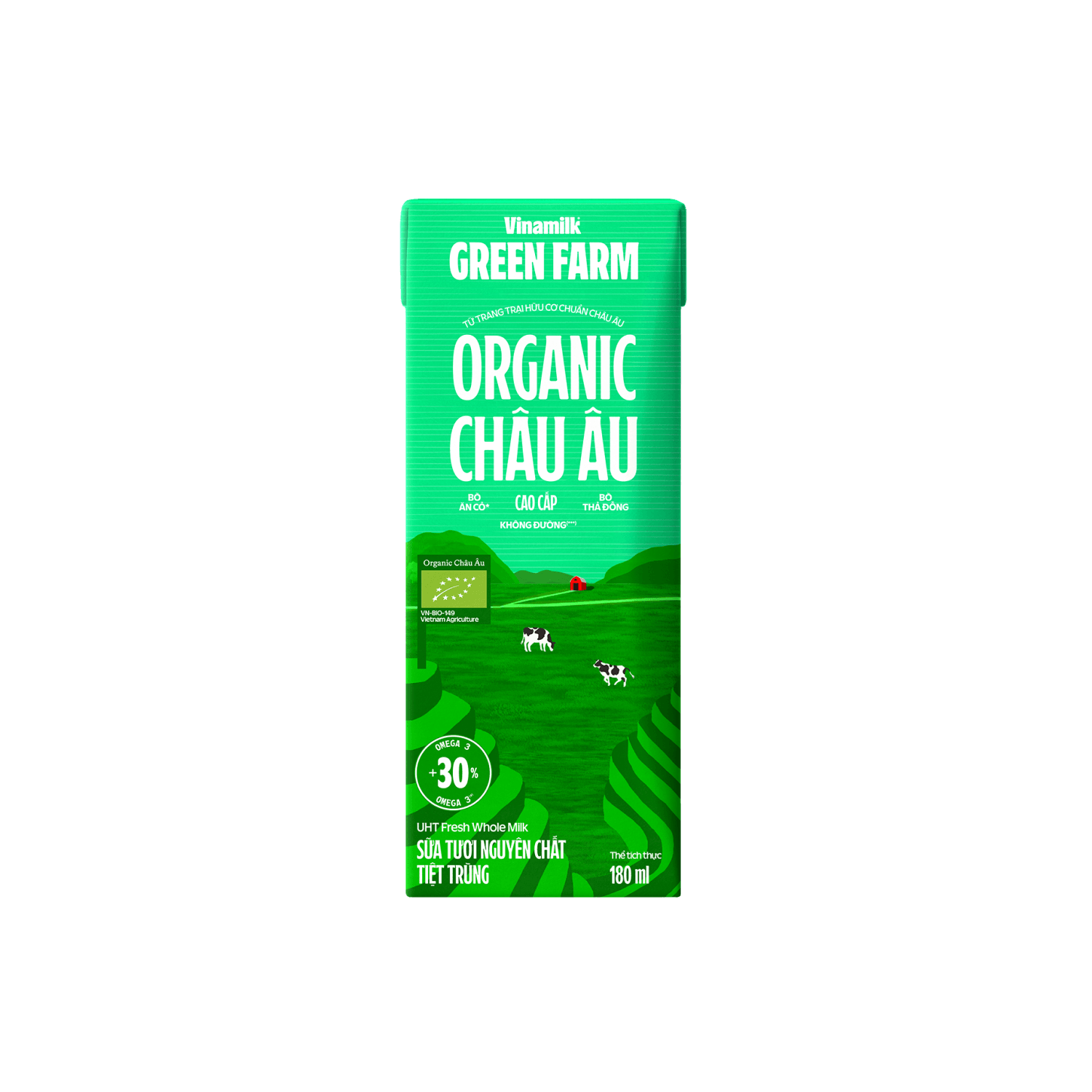 UHT Fresh Milk Green Farm Organic 180ml