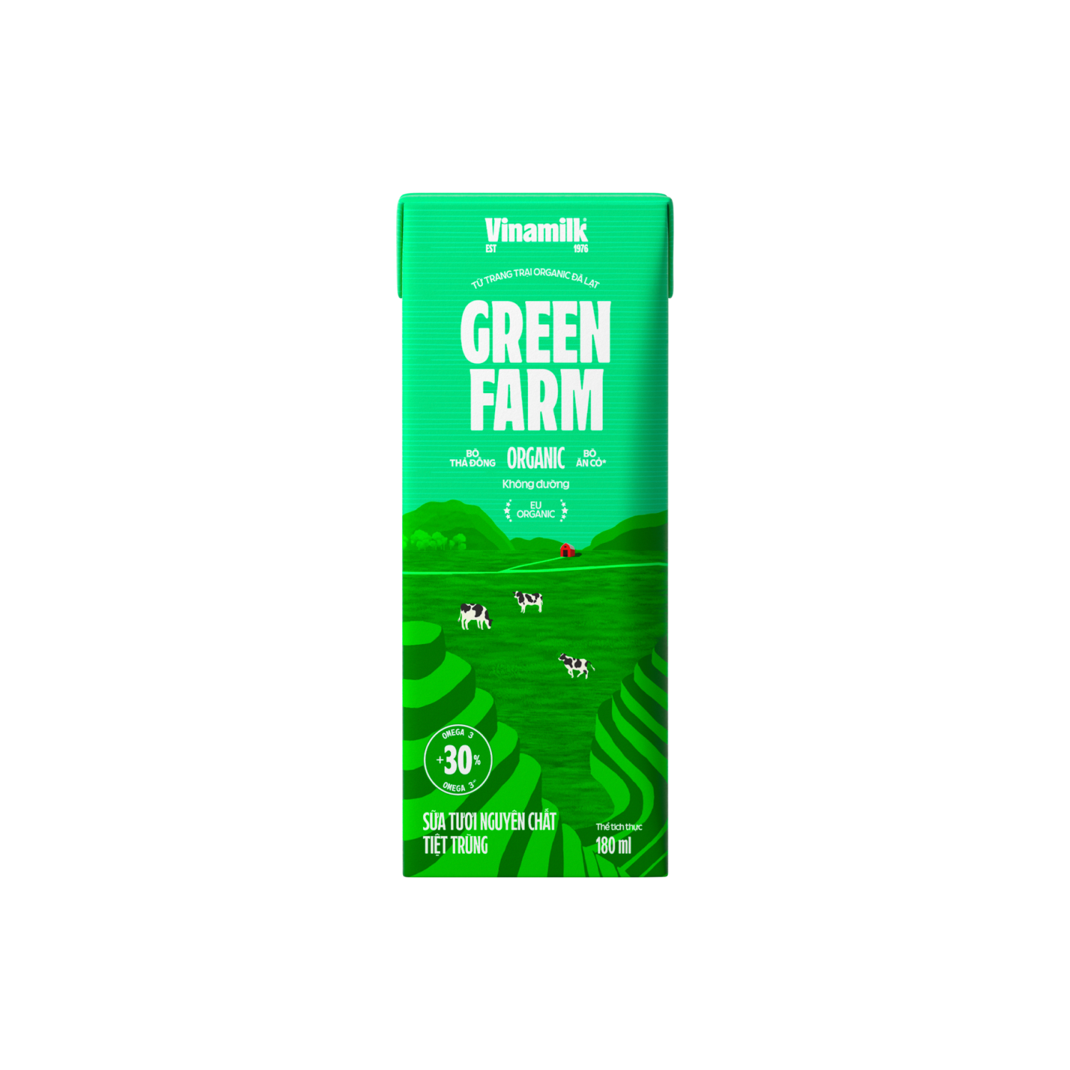 Sữa Tươi Tiệt Trùng Green Farm Organic - Hộp 180ml