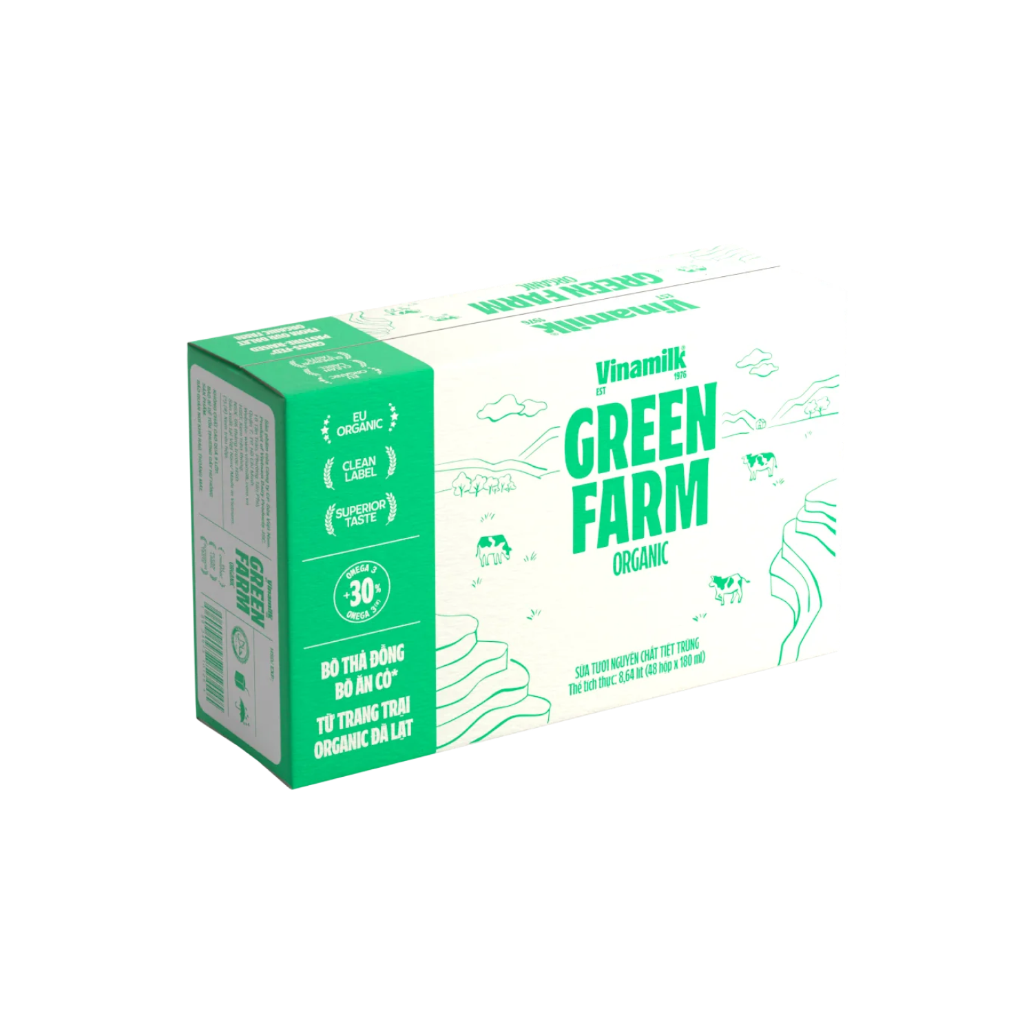 Sữa tươi tiệt trùng Green Farm Organic 180ml