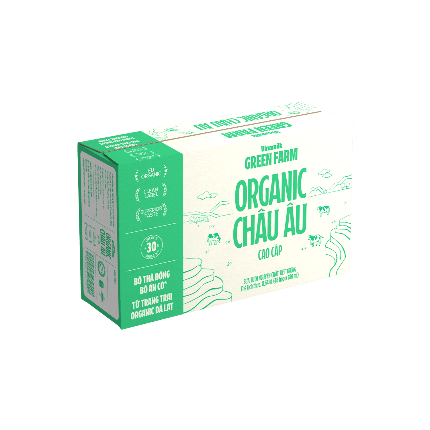 UHT Fresh Milk Green Farm Organic 180ml