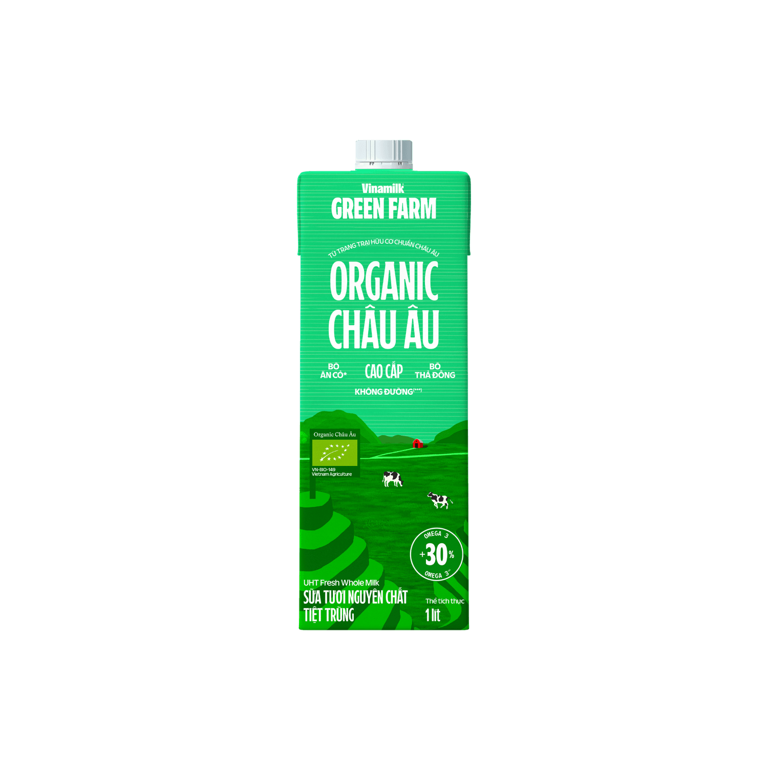 UHT Fresh Milk Green Farm Organic 1L