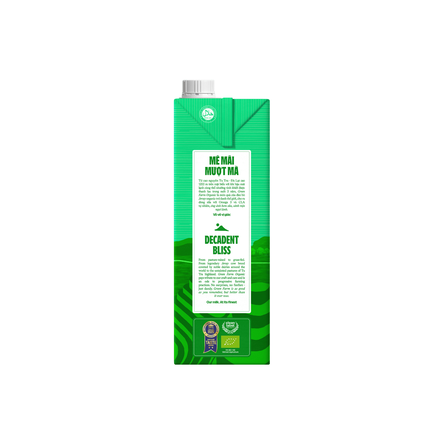 UHT Fresh Milk Green Farm Organic 1L
