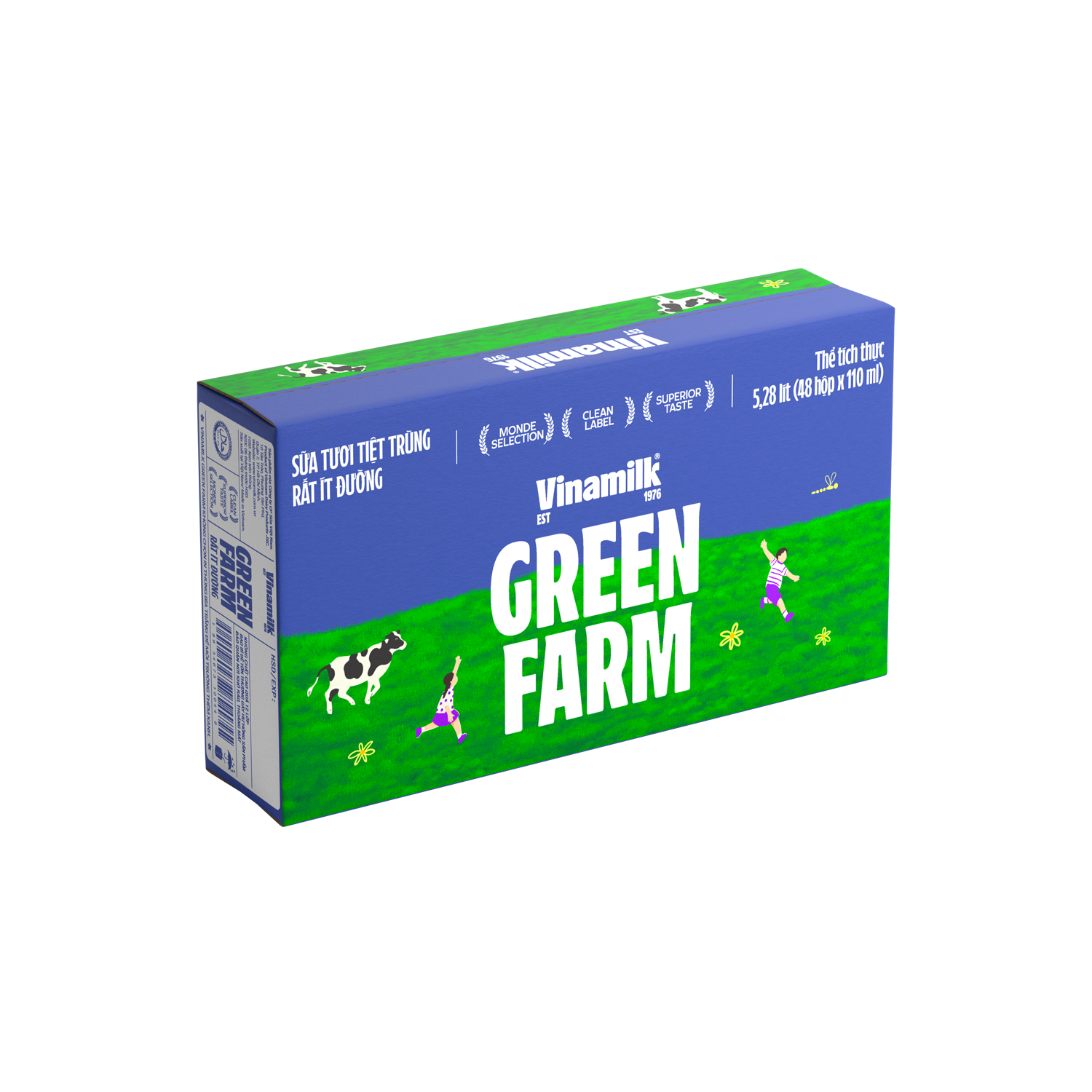 UHT Fresh Milk Green Farm Very Low Sugar 110ml