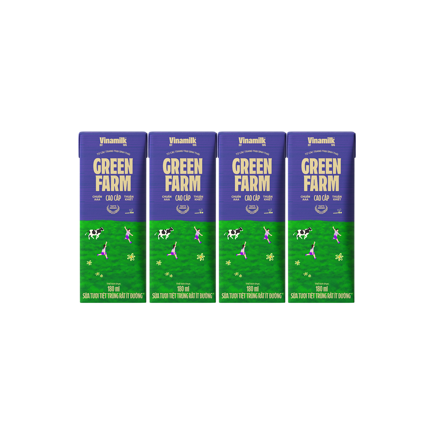 UHT Fresh Milk Green Farm Very Low Sugar 180ml