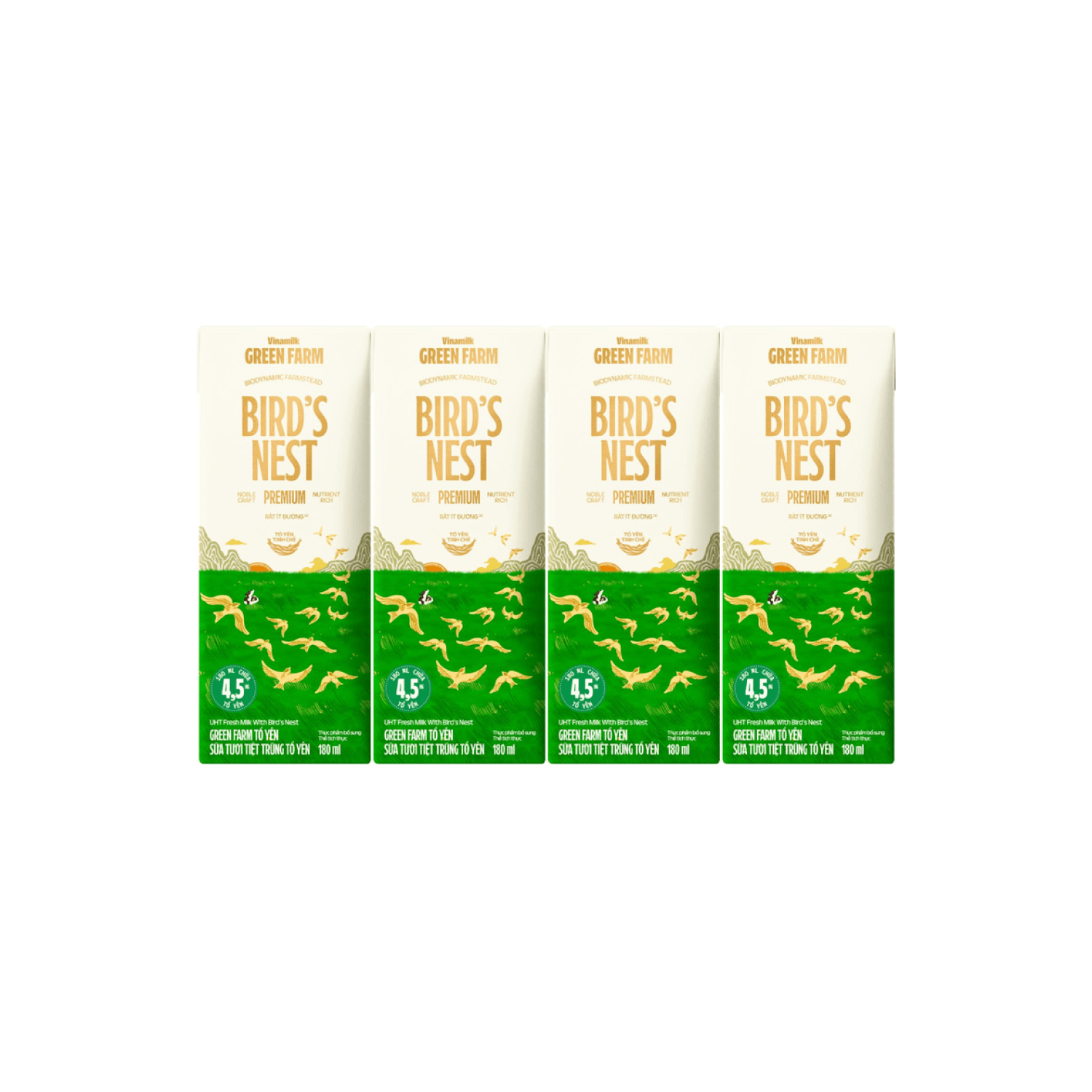 Sữa tươi tiệt trùng Green Farm Tổ Yến 180ml