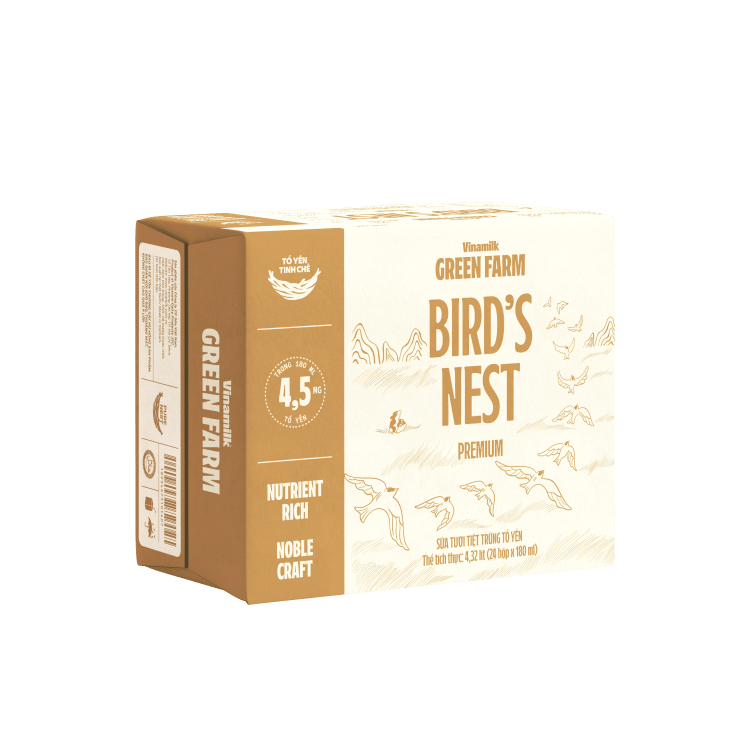 Sữa tươi tiệt trùng Green Farm Tổ Yến 180ml