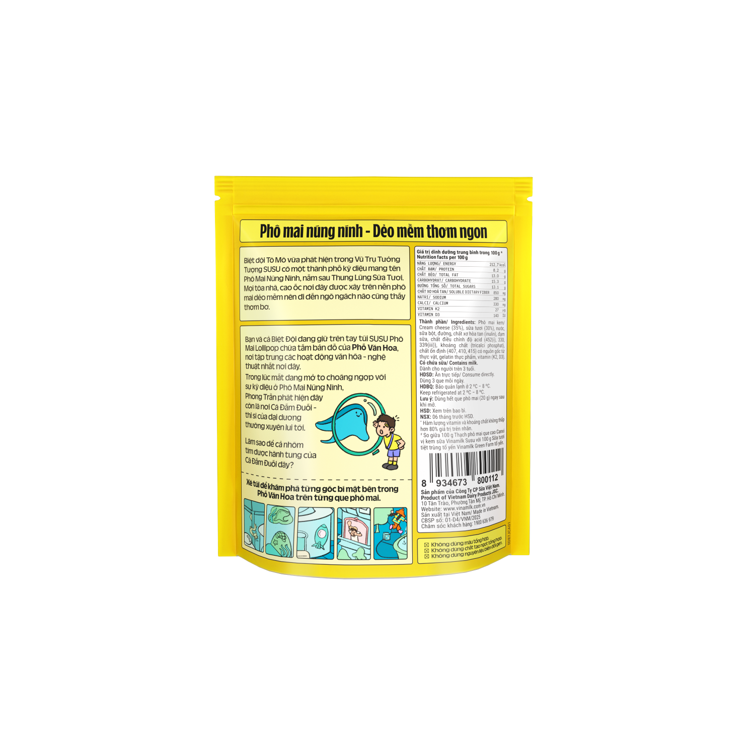 Thạch phô mai que SuSu Vị Kem Sữa 100g