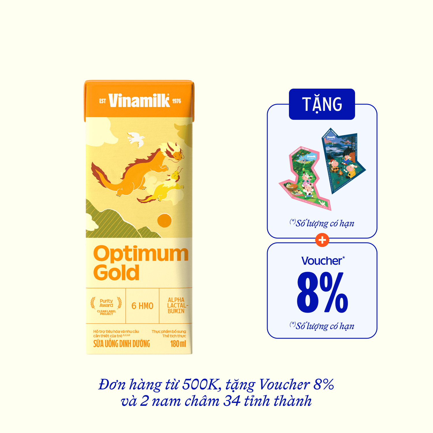 Ready-to-drink Infant Formula Optimum Gold (above 1 Year) 180ml Carton of 48 Boxes