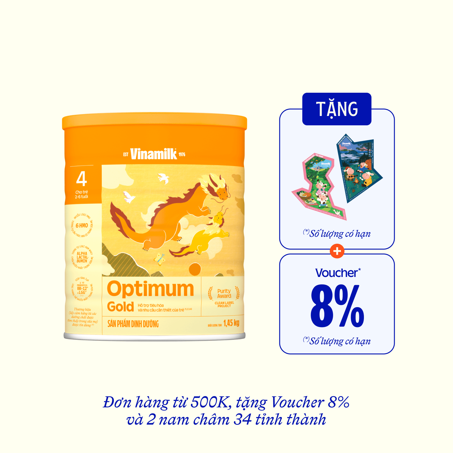 Infant Formula Optimum Gold 4 (2–6 Years) 1,45kg Single Can