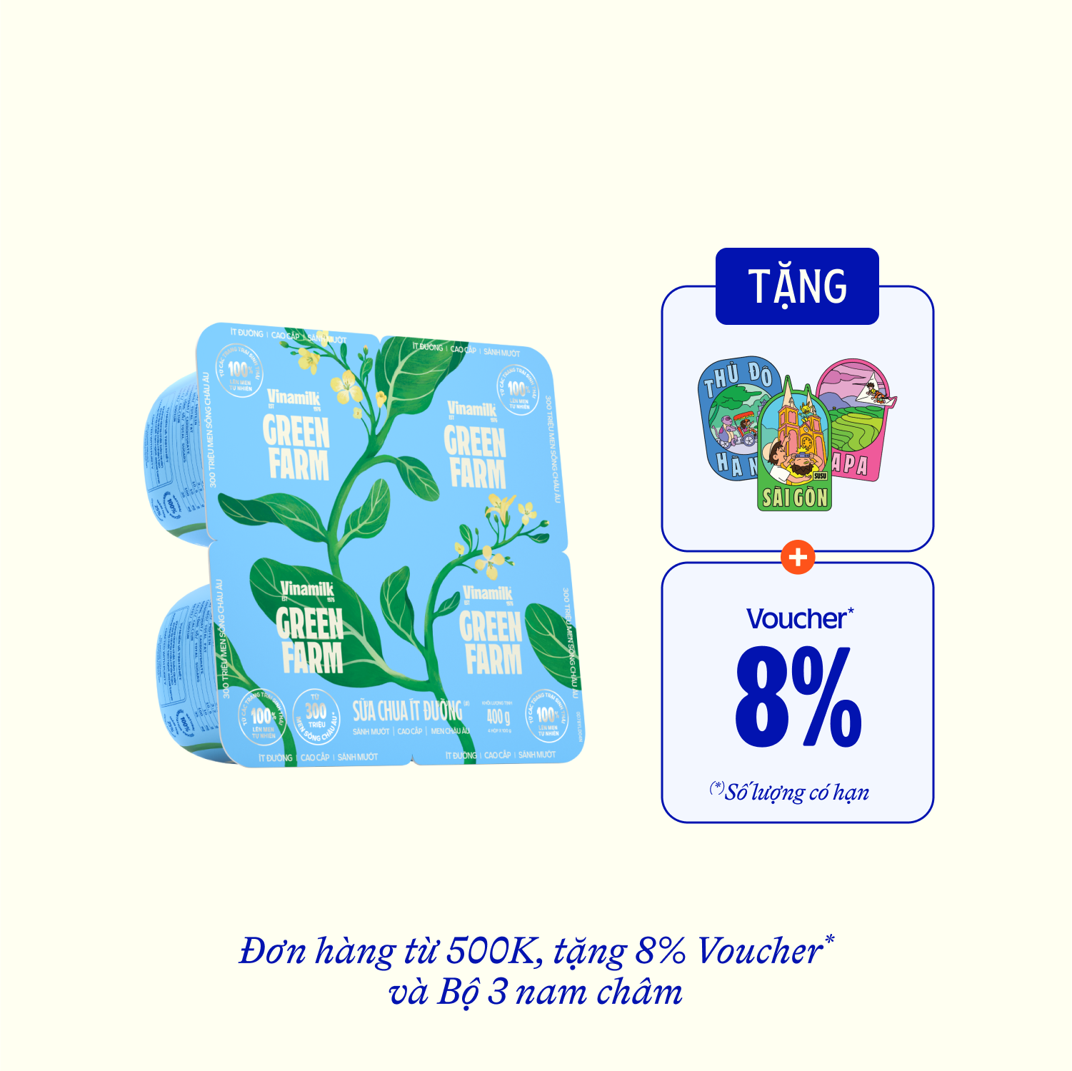 Spoonable Yoghurt Green Farm Less Sugar 100g