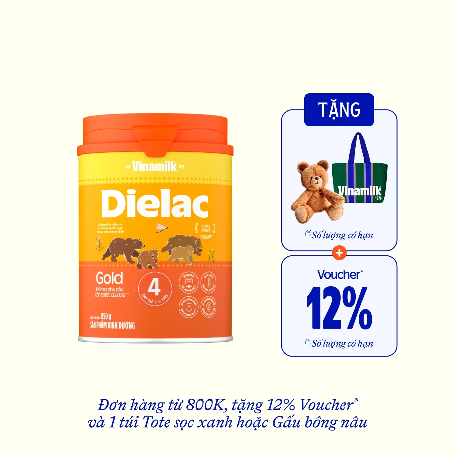 Infant Formula Dielac Gold 4 (2–6 Years) 850g