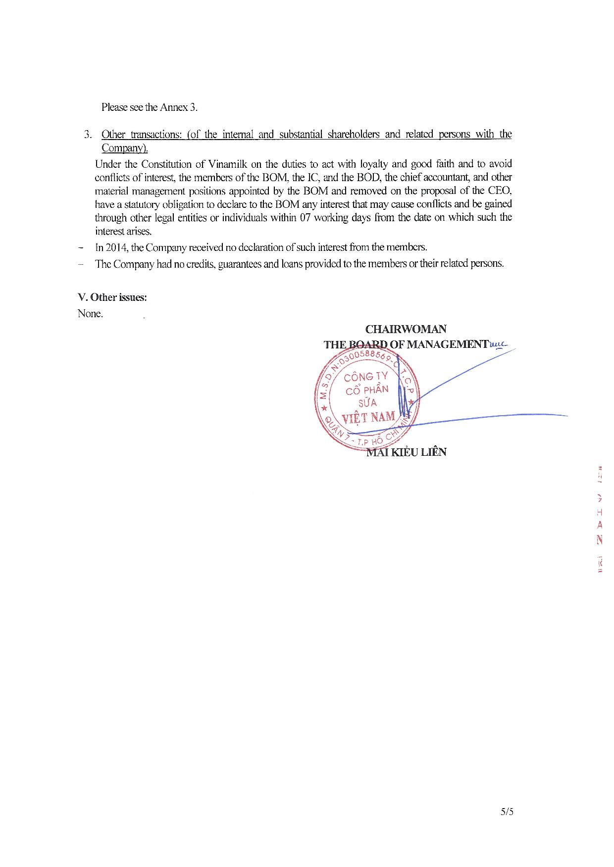 Corperate Governance Report 2014 5