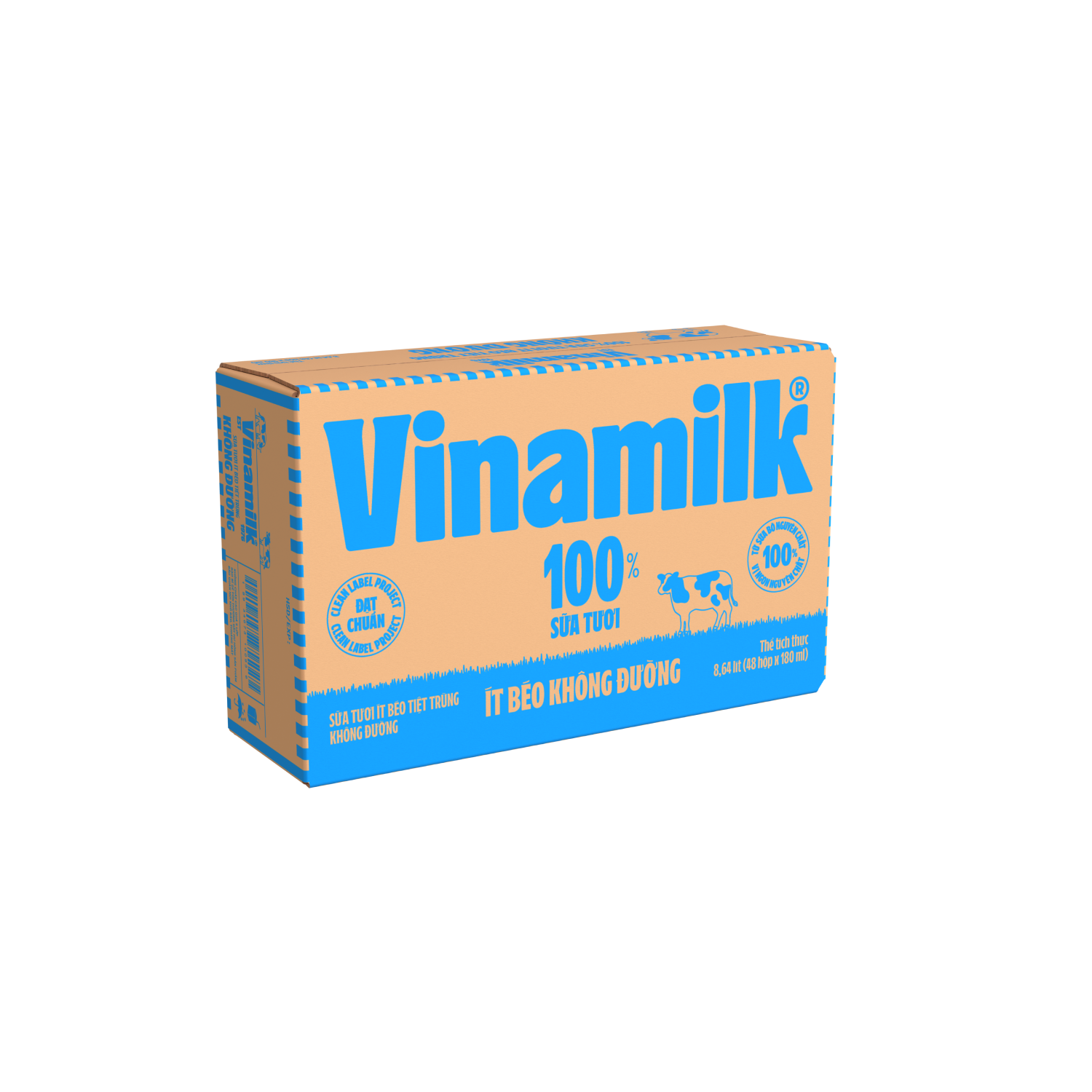 UHT Fresh Milk 100% Fat-free, No sugar 180ml