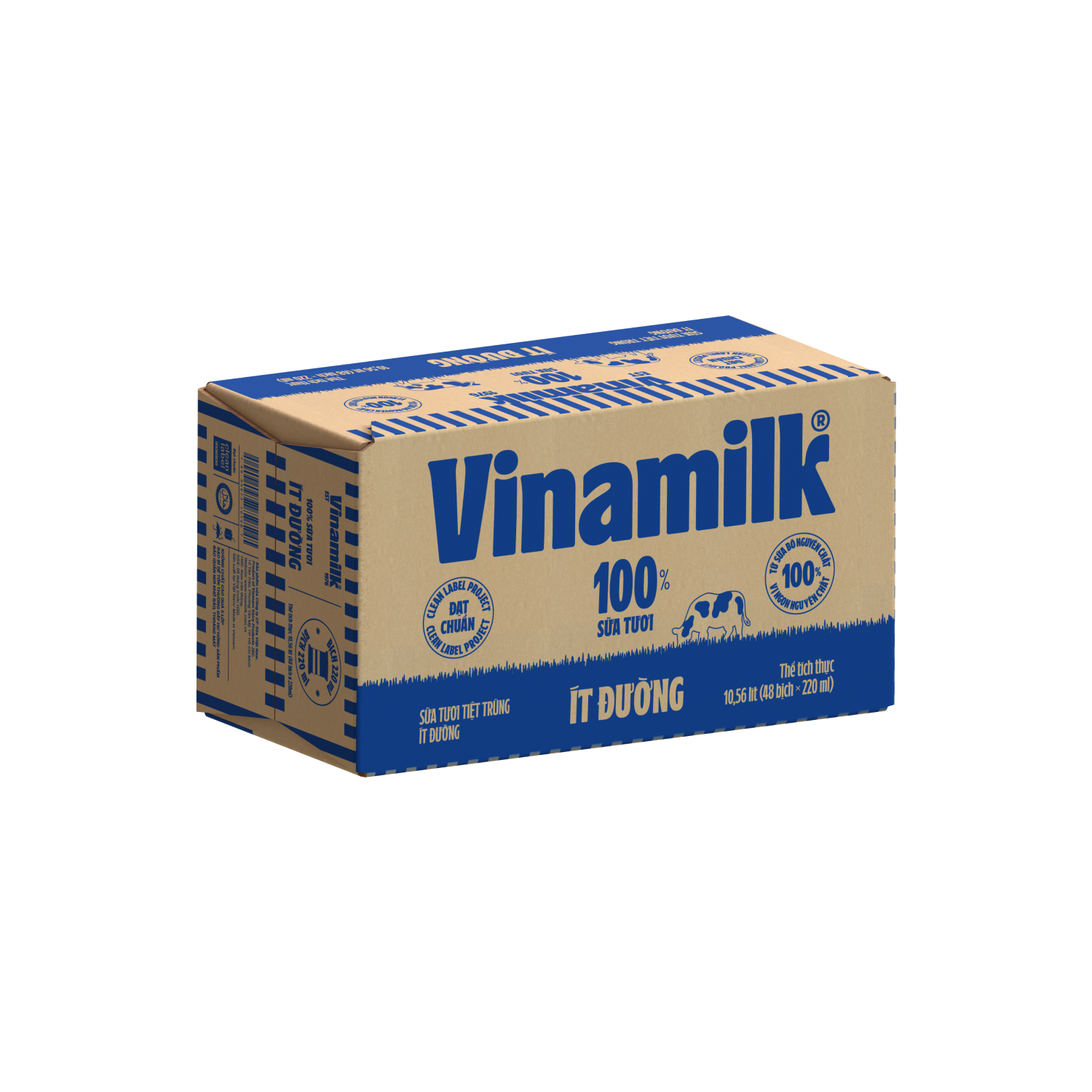 UHT Fresh Milk 100% Low sugar 220ml
