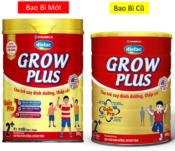Vinamilk Dielac Grow Plus MỚI cho trẻ suy dinh dưỡng thấp còi, biếng ăn, chứng nhận lâm sàng