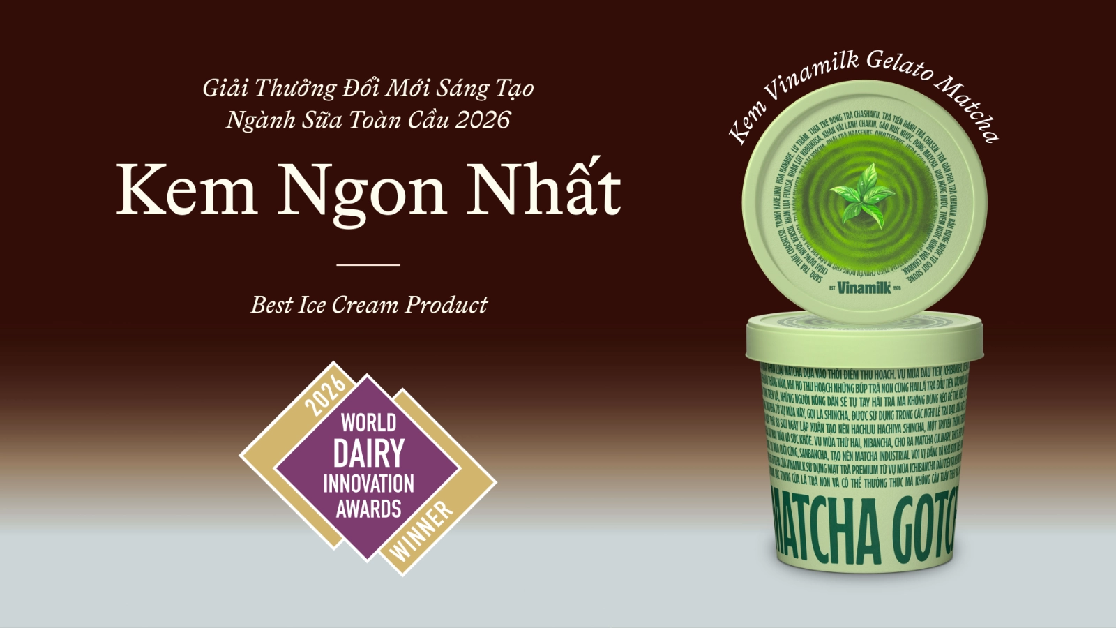 Matcha Gelato Gotcha - Giải thưởng Kem xuất sắc nhất 2026