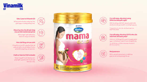 Sữa Dielac Mama Gold - quà tặng ý nghĩa cho mẹ bầu
