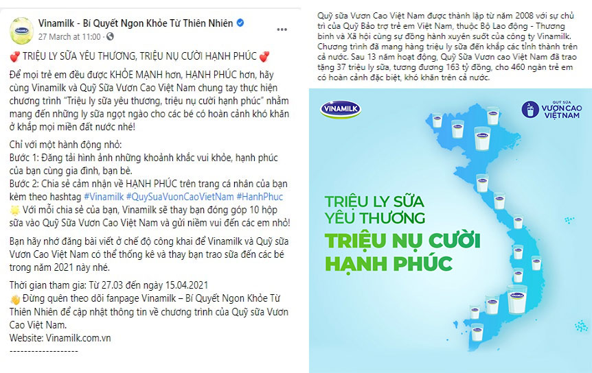 Lan tỏa yêu thương, góp sữa tặng trẻ em với chiến dịch mới của Vinamilk & Quỹ sữa vươn cao Việt Nam 2021 1