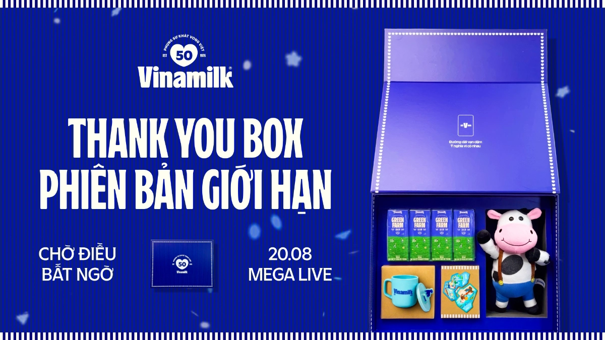 Vinamilk Thank You Box - Món quà tri ân khách hàng trong dịp Sinh nhật 50 năm